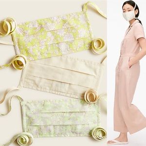 J. Crew Three-pack Nonmedical Tie-back Face Masks